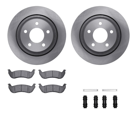 Dynamic Friction Co DFC Brake Rotor with 5000 Brake Pads and Hardware Kit 6512-99212