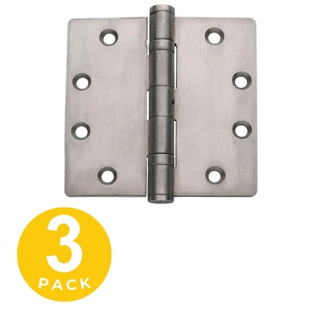 Global Door Controls 4 in Leaf W x 4.5 in Leaf H, Silver CS4540BBRNRP32D-3