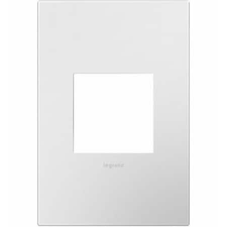 Legrand adorne Series Wallplate, 5.13 in L, 3.45 in W, 1-Gang, Plastic, White AWP1G2WH6