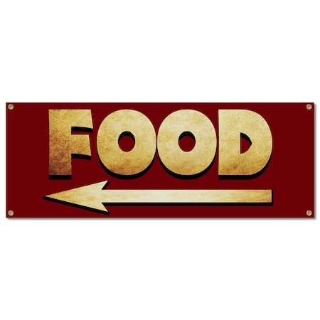 Signmission Food, 18 Inch, Banner B-30376