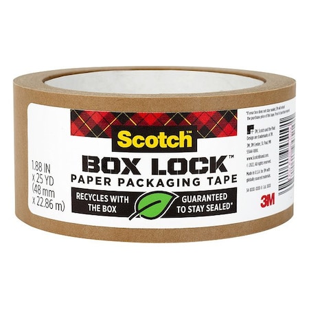 Scotch Paper Packaging Tape, PK 8, Kraft, 8 PK 7850-23-8GC
