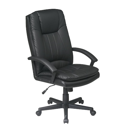 Office Star Products EC Series Deluxe High Back Executive Chair, Black EC22070-EC3