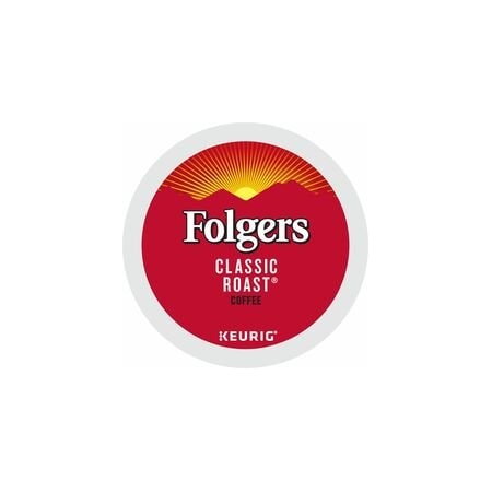 Folgers Folger K-Cup Classic Roast Coffee, Compatible with Keurig K-Cup Brewer, American, Medium, 24, 4PK 5000368730