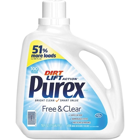 Empress Purex Liquid Detergent Free & Clear 150 oz 5020