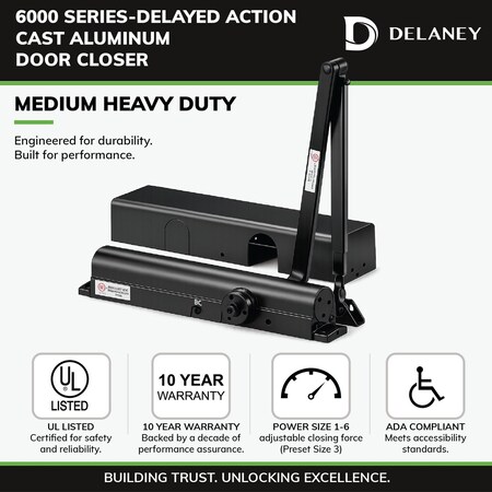 Delaney Hardware 6000 SERIES DA DOOR CLOSER DURO 606741