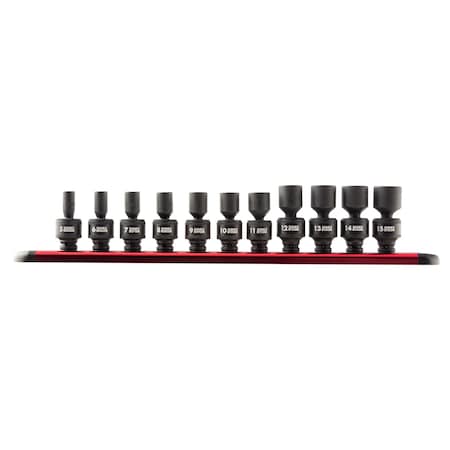 Sunex 1/4" Drive Univ Mag Impact Socket Set, 12 pcs 1825