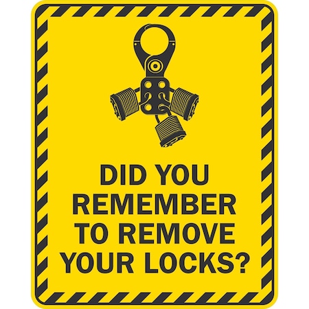 Lyle Did You Remember To Remove Your Locks (w/graphic), 24x30, High Intensity Prismatic, Yellow G-14102-HI_24x30