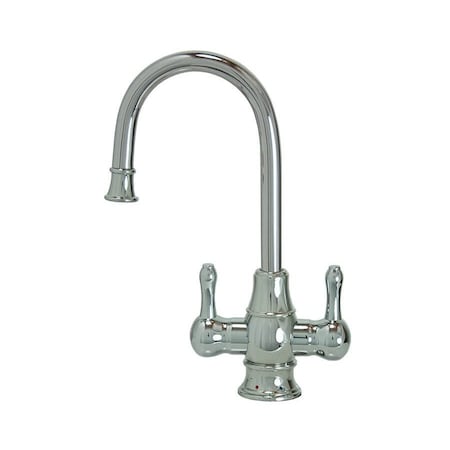 Mountain Plumbing Faucet with Curved Body and Handles Hot/Cold Water in Champagne Bronze MT1851-NL/CHBRZ