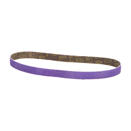 3M Cubitron Sanding Belt, Coated, Ceramic, 80 Grit, 80+, 786F, Purple 7100033186
