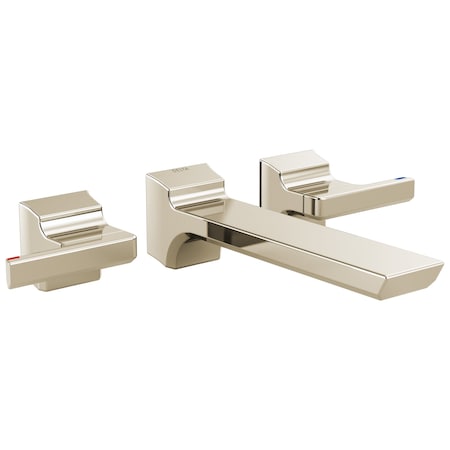Delta Pivotal: Two Handle Wall Mount Bathroom Faucet Trim T3599LF-PN-PR-WL