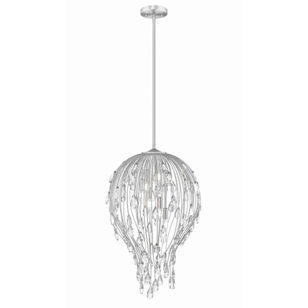 Z-Lite Gabriella Brushed Nickel 6 Light Pendant 1957P18-BN