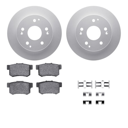 Dynamic Friction Co DFC GEOSPEC Coated Rotors with 5000 Brake Pads - Ceramic and Hardware 4512-59120