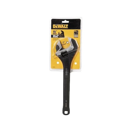 Dewalt Adjustable Wrench, All-Steel , 15 Inch DWHT80270
