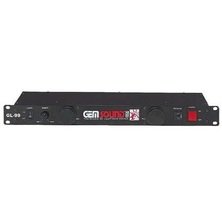 Gem Sound 8 AC outlets Rack mountable power control module w/Dual lights & light dimmer control GL99