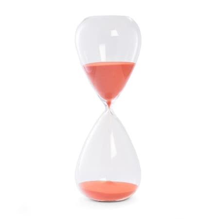 Bey Berk International Bey-Berk International 90 Minute Crystal Red Orange Sand Timer D838R