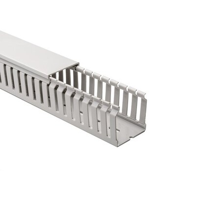 Hellerman Tyton Halogen Free Slotted Wiring Duct, Non-Adhesive, 50mm x 50mm, ABS, Gray RAL, 42 m/pkg, 42PK 183-15050