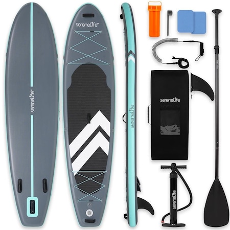 Serenelife 11 ft Inflatable Stand Up Paddle Board with Premium SUP Accessories SLSUPB011