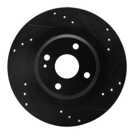 Dynamic Friction Co DFC Brake Rotor - Drilled and Slotted - Black 633-80072R