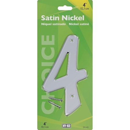Hy-Ko 4'' Satin Nickel Number 4 SN-40/4