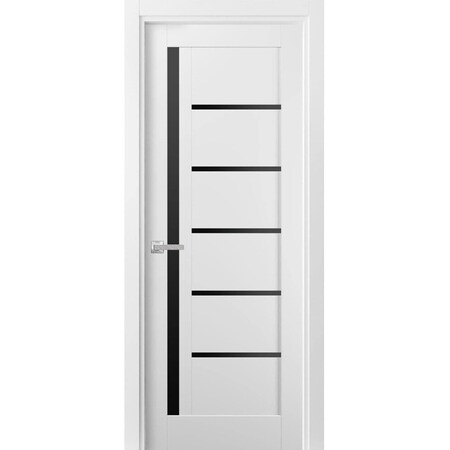 Sartodoors Solid Interior French White 24x84 Solid Core Modern Interior QUADRO4588ID-WS-2484