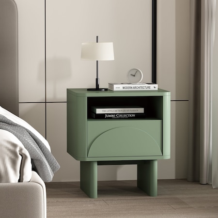 Manhattan Comfort Ella Nightstand in Sage Green NS005-GR