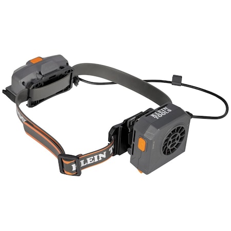 Klein Tools Hard Hat Fan, Gray/Orange 60821