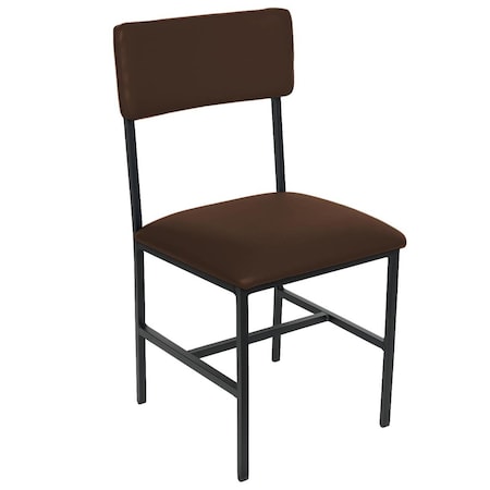 Bfm Seating Meghan Side Chair, Grade 4 Upholstered Seat & Back - Steel Frame - Sand Black Finish JS33CM2153-2153SB
