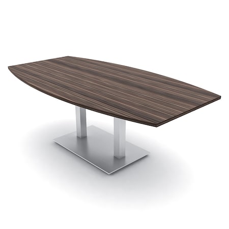 Skutchi Designs Boat Conference Table With Power, 48 in W, 84 in L, Brown HAR-BOT-48x84-DOU-H3041-NA