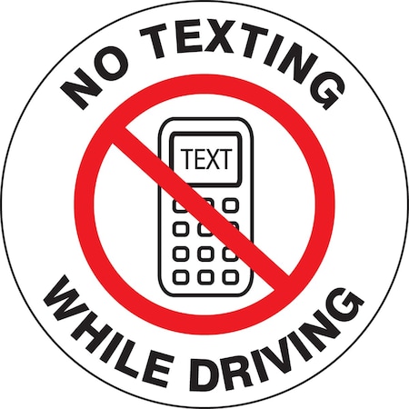 Accuform SAFETY LABEL NO TEXTING WHILE DRIVING LVHR304