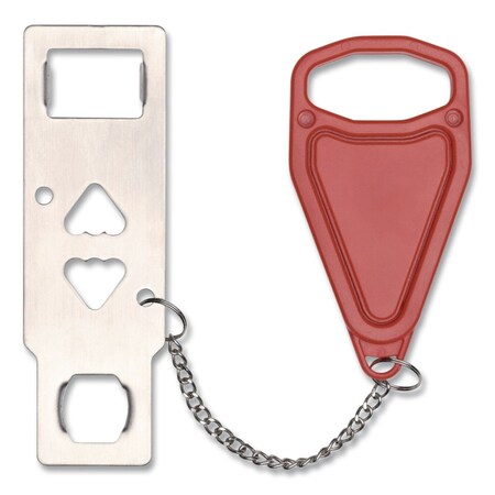 Excello Global Products Hotel Door Lock, Red/Silver  SPLS-TRVL-0003