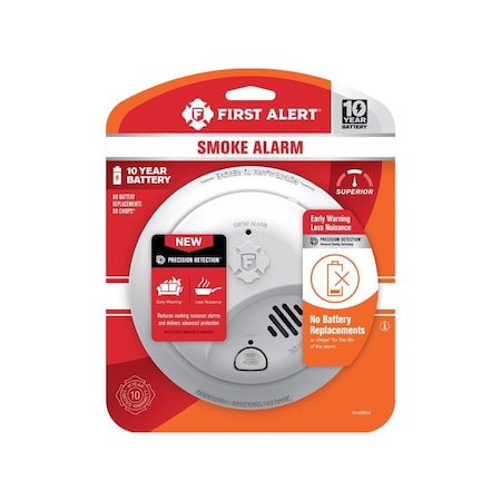 First Alert Smoke Detector 10 Year Battery-Powered Ionization 1046856