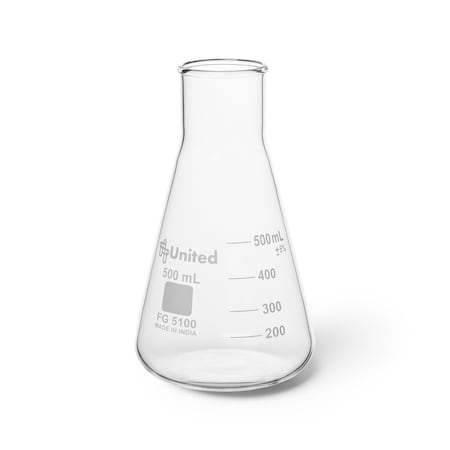 United Scientific Erlenmeyer Flask, Wide Mouth, Boros, PK 6 FG5100-500
