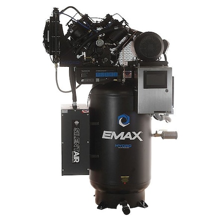 Emax Electric Air Compressor, Vertical, 34 cfm EVW10V080V3-460