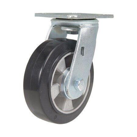 Vestil Rubber Swivel Caster 6 In. Diameter x 2 In. Width 771 Lb. Capacity Black/Gray CST-VE-6X2MRA-S