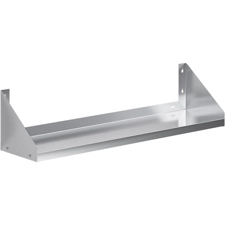 Amgood 12 in. x 48 in. Stainless Steel Wall Shelf with Side Guards WS-SG-1248-Z