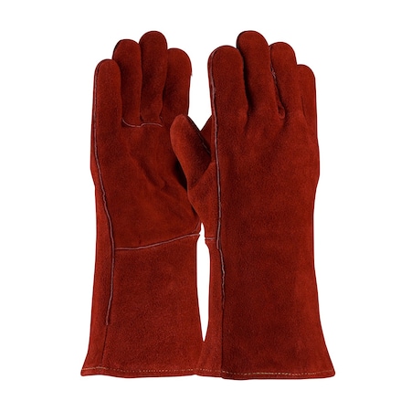 Pip Economy Grade Split Cowhide Leather Welder's Glove with Cotton Lining, 12PK 73-7015A
