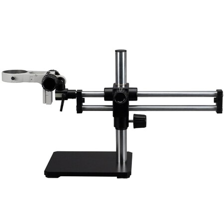 Amscope Double Arm Boom Stand for Stereo Microscopes - Steel Arms, Pin Mount, 76mm Focus Block BBB-FR