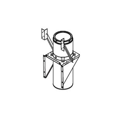 Dura-Vent 9472GA 6'' Class A Chimney Pipe Adjustable Galvanized Tee Support Bracket 6DT-TSB