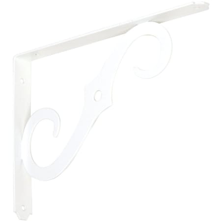 National Hardware 10'' D. x 7'' H. Antique White Steel Ornamental Shelf Bracket/Plant Hanger N229-443