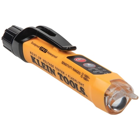 Klein Tools Dual Range Non-Contact Voltage Tester with Flashlight, 12 - 1000V AC NCVT3P