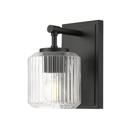 Z-Lite 1 Light Wall Sconce in Matte Black 7515-1S-MB