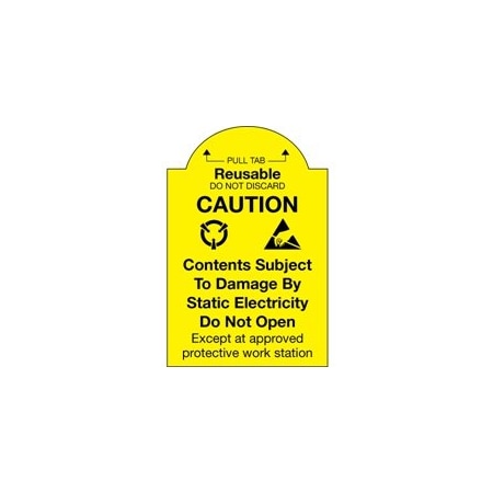 Bubblefast 2 x 3'' - ''Pull Tab Reusable - Do Not Discard'' Labels BFDL1386