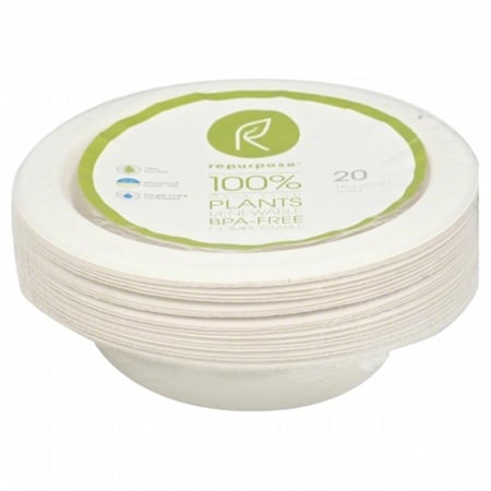Repurpose Bowls Bagasse, 20 Pieces, 20PK 145324