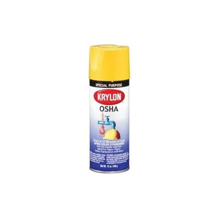 Krylon OSHA Color Paint, 12 oz Aerosol Can, Liquid, Safety Yellow 1813