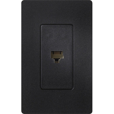 Lutron Lutron Satin Colors 1 Socket Telephone Faceplate - RJ-12 Phone - Midnight SC-PJ-MN