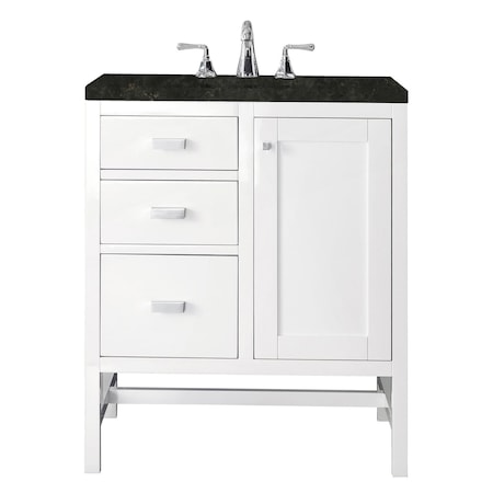 James Martin Vanities Addison 30" Single Vanity, Glossy White, w/ 3 CM Phantome Eclos Top E444-V30-GW-3PHT