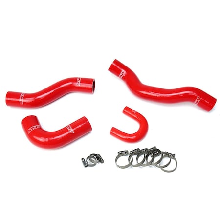 Hps Performance High Temp Reinforced Silicone Radiator Coolant Hose Kit, Red, 57-1477-RED