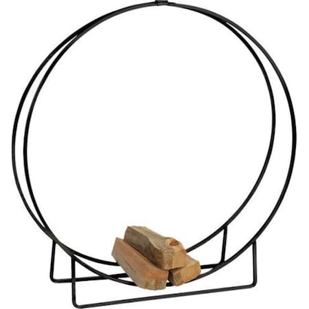 Dagan Solid Square Steel Log Hoop, Black LH40
