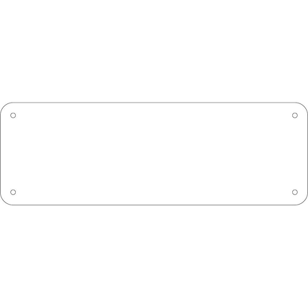 Nmc Single Blank 4 x12 Rigid Plastic U412RM