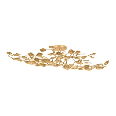 Corbett Lighting Menorca 8 Light Semi Flush in Vintage Gold Leaf 499-30-VGL